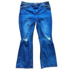 KUT From The KLOTH x Womens Flare Blue Jeans Denim l Size 16